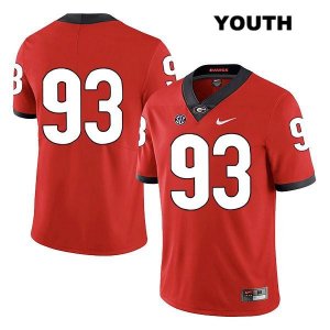 Youth Georgia Bulldogs NCAA #93 Bill Rubright Nike Stitched Red Legend Authentic No Name College Football Jersey OJF6554EV